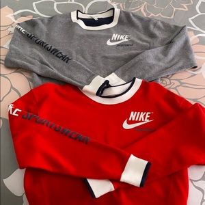 2 Nike sportswear crop tops